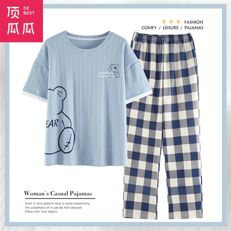 0点后下单 先领卷 29.9亓 顶瓜瓜抽条棉长袖情侣睡衣全国都有连锁店 线下至少199亓高品质、高颜值、趁清仓捡便宜(Wf7t2mcIPPC)/