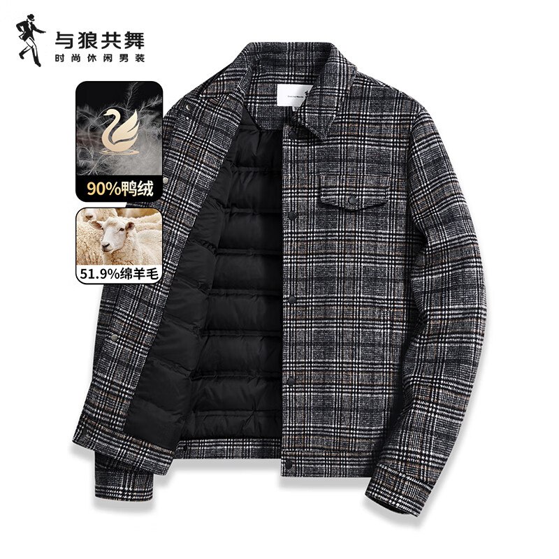 自辩 与狼共舞 羊毛+鸭绒内胆 ，75