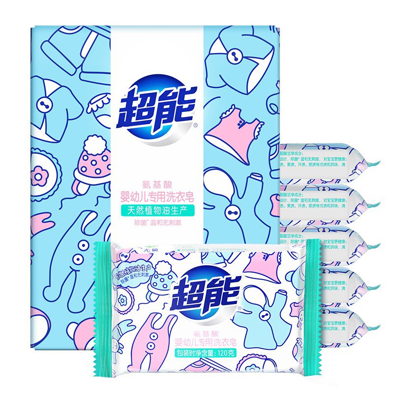 【京东】超能?婴儿洗衣皂 120g*6肥皂：