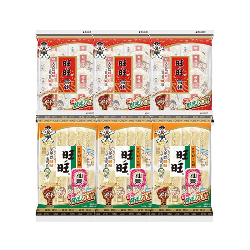 旺旺 雪饼84g*3袋+仙贝52g*3袋