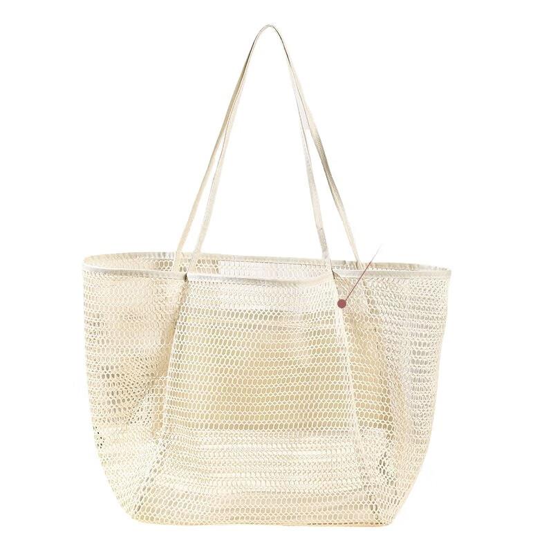 大容量网眼包海边度假单肩镂空沙滩包