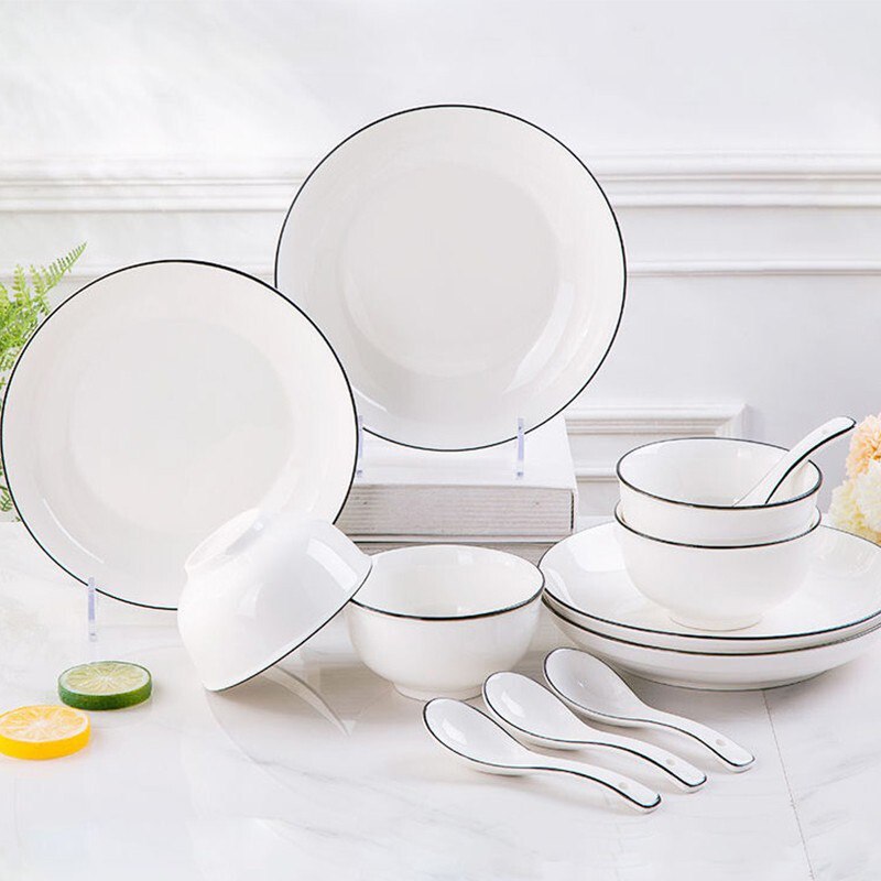 北欧描边简约陶瓷餐.具.1.6.件