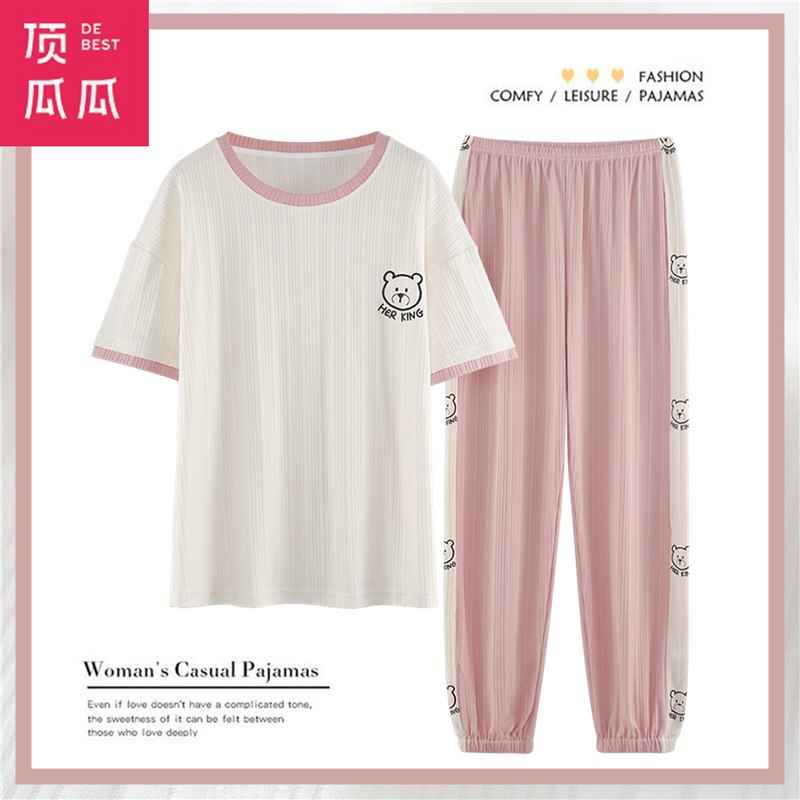 29.9元【大牌顶瓜瓜】顶瓜瓜春夏纯棉睡衣两件套款式挺好看的 几十款可选￥NScV2ibwZGG￥/