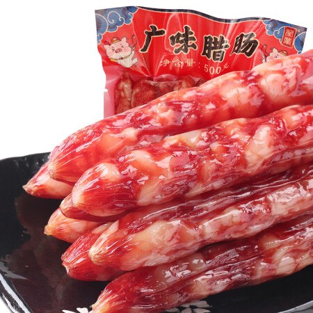 【京东】荣业 广味腊肠 5分瘦肠 500g *4件 74.2元包邮