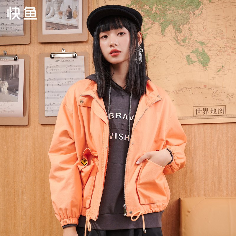 69元【快鱼旗舰店】秋季甜酷少女立领外套4款(SC8eXqUOoGS)/