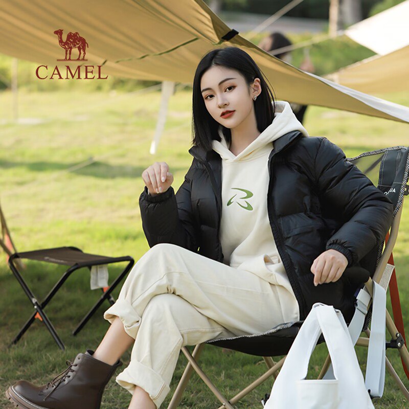 269💵【骆驼服饰旗舰店】骆驼冬季轻薄羽绒服男女同款)KJwaW3O9AvU)/ CZ1111线下实体店吊牌要1000+的！填充90%白鸭绒 含绒量超高