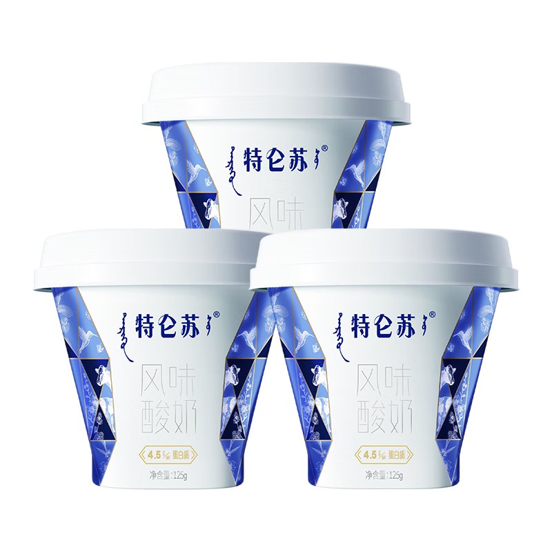 自营蒙牛 特仑苏酸奶原味125g*3杯