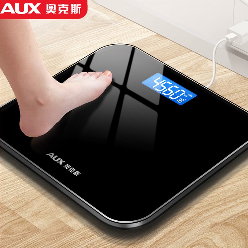 19.8元大牌奥克斯体重秤体脂称智USB充电能测量81项身体数据(or262mAjrlp)/