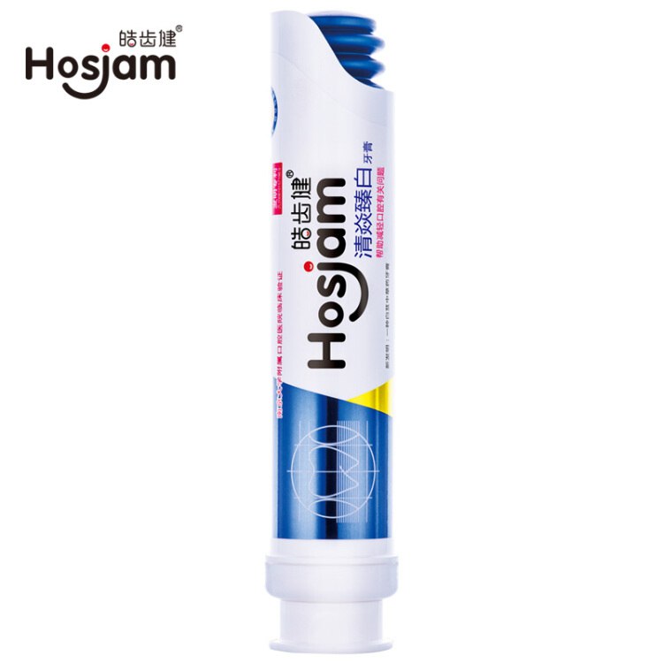 京东APP，领券，汰渍专场下拉找299-200皓齿健Hosjam 清焱臻白压泵式牙膏100g(冬青薄荷) 