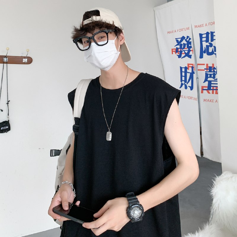 17.8元【文艺男女店】男款潮百搭无袖t恤7色可选(B5OPX9kCRnb)/