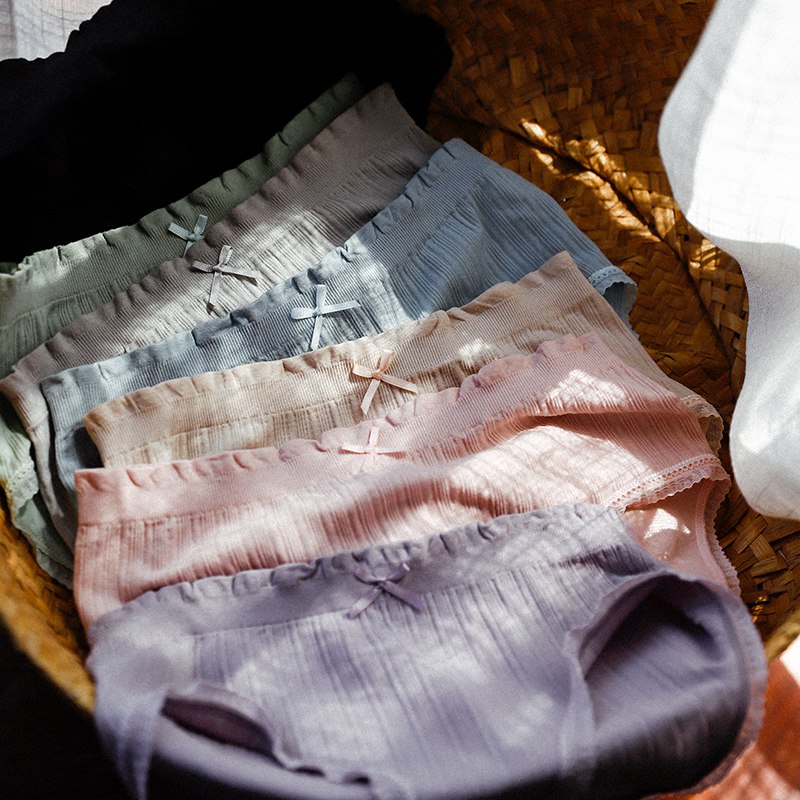 2件39.6元【靴下物】靴下物蕾丝纯棉无痕内裤6条￥yWmb2QH3gtM￥/