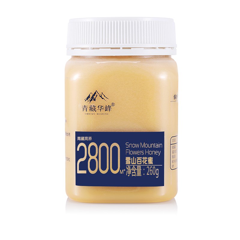 青藏华峰 百花 蜂蜜 260g 成熟结晶蜜 波美度≥42 产自青海省海拔2800米以上