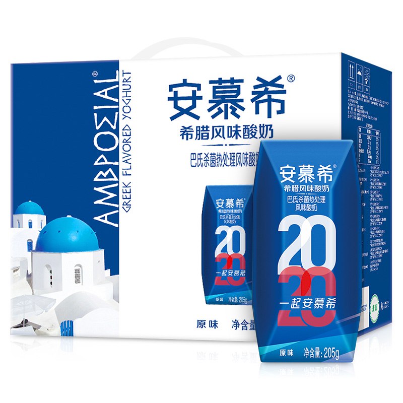 伊利 安慕希希腊风味常温酸奶原味205g*16盒/箱 