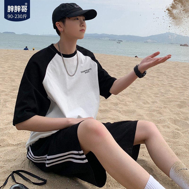 39.9元 胖胖哥男装胖胖哥休闲运动套装男(rnwWX7F5zD3)/