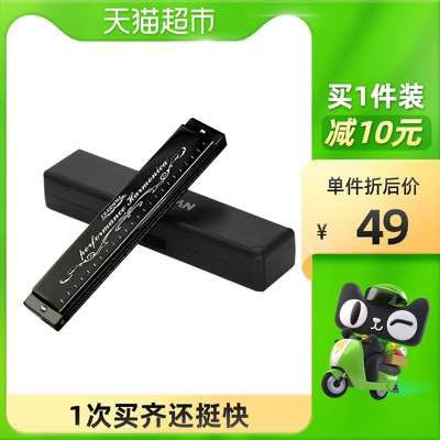 19元 拍下 库存少 猫超包邮部分有小黑盒礼金 叠加更低天鹅初学者24孔复音高级口琴(dHoUXJVjW8G)/