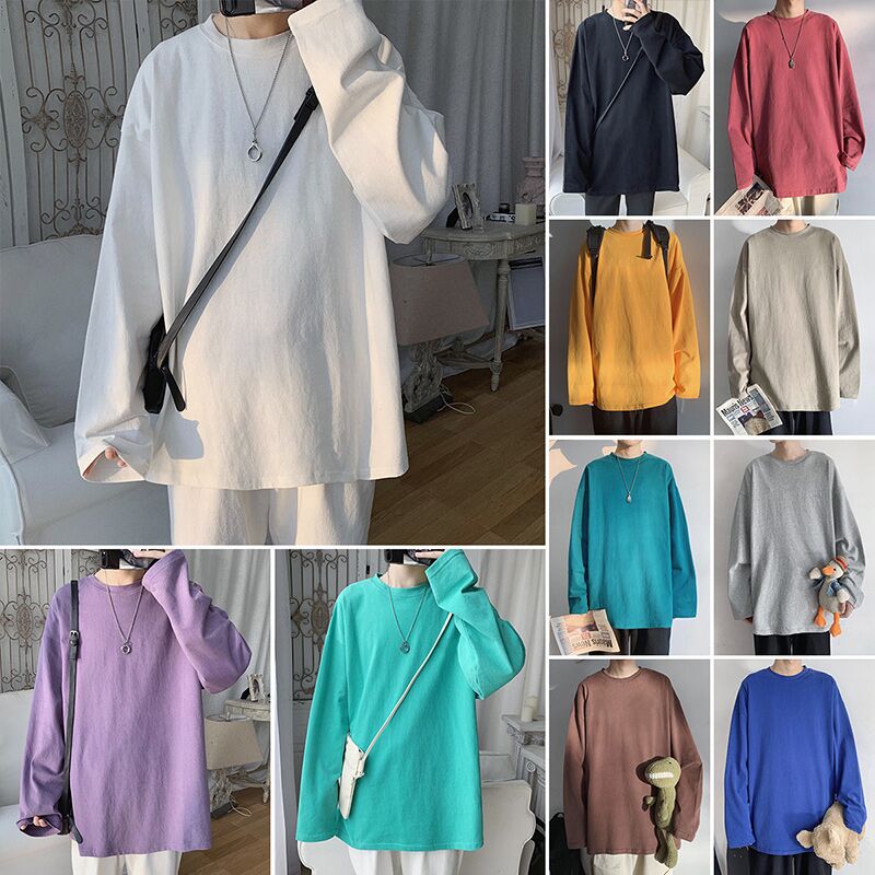 10点开始 拍下14.8元港仔文艺男纯棉长袖打底衫(4K1lXpzjv0L)/