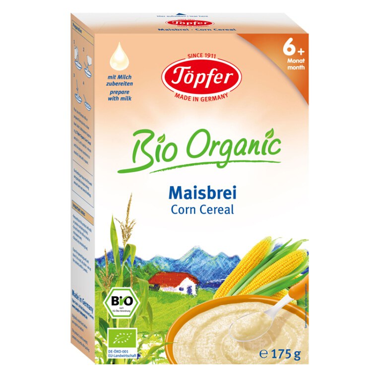 特福芬（T pfer）德国原装进口有机玉米粉 婴幼儿辅食 有机玉米粉米糊175g（6个月以上适用）