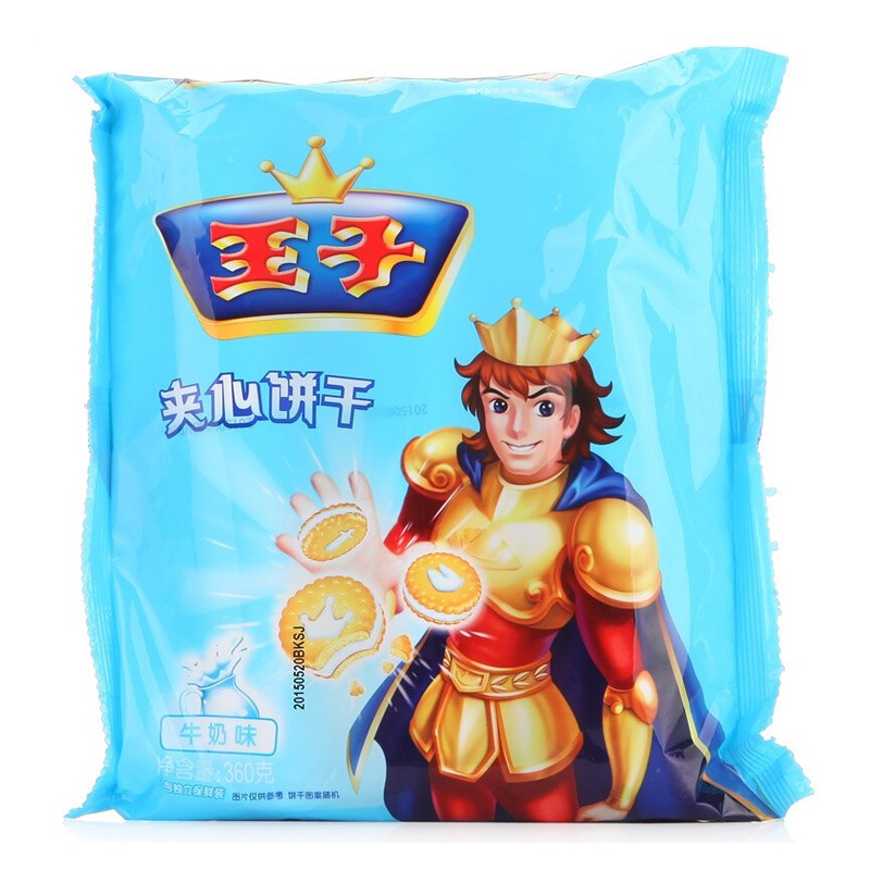 王子（Prince）夹心饼干 牛奶味 下午茶休闲零食360g
