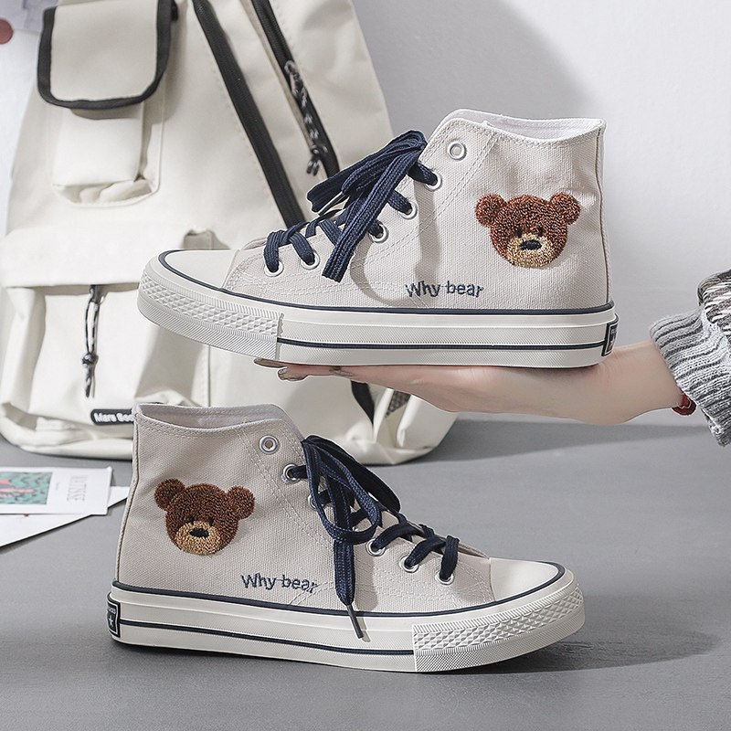17.8元起 rolccgio旗舰店春季小熊高帮低帮帆布鞋女(lN5UXagGuW8)/