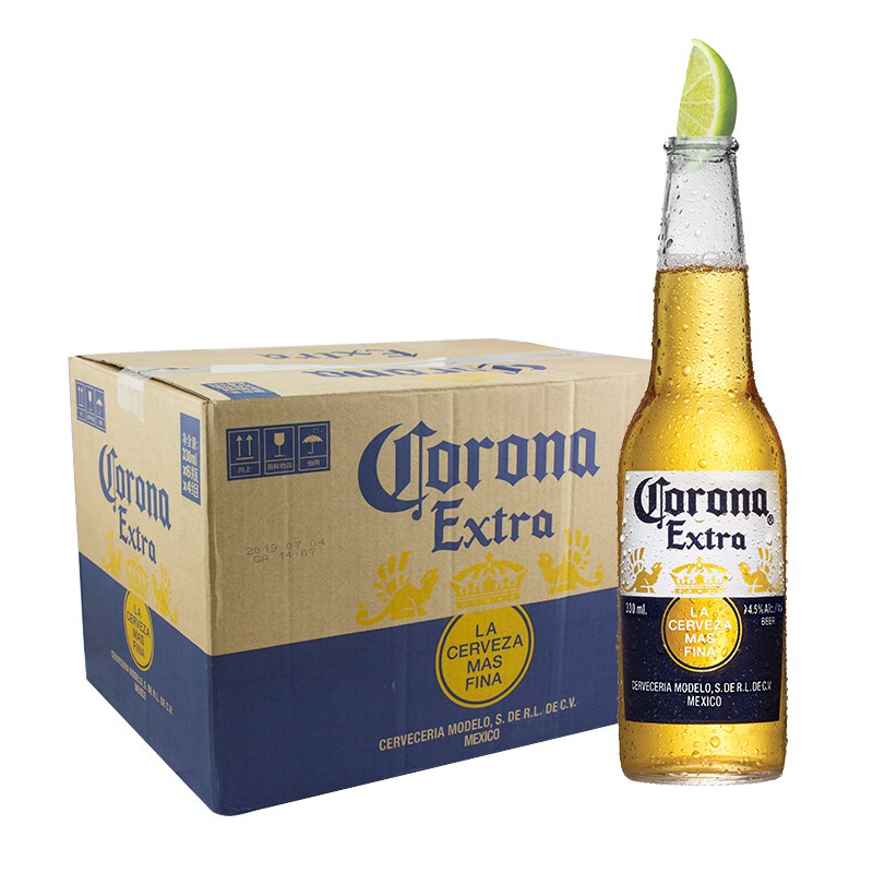 【京东】科罗娜（Corona）墨西哥风味拉格啤酒国产特级啤酒330ml*4*6瓶：