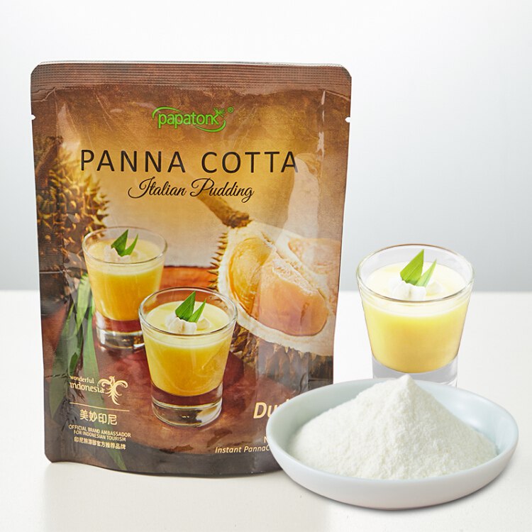 印尼进口 啪啪通 Papatonk 榴莲味意式果冻预拌粉 果冻布丁粉 82g