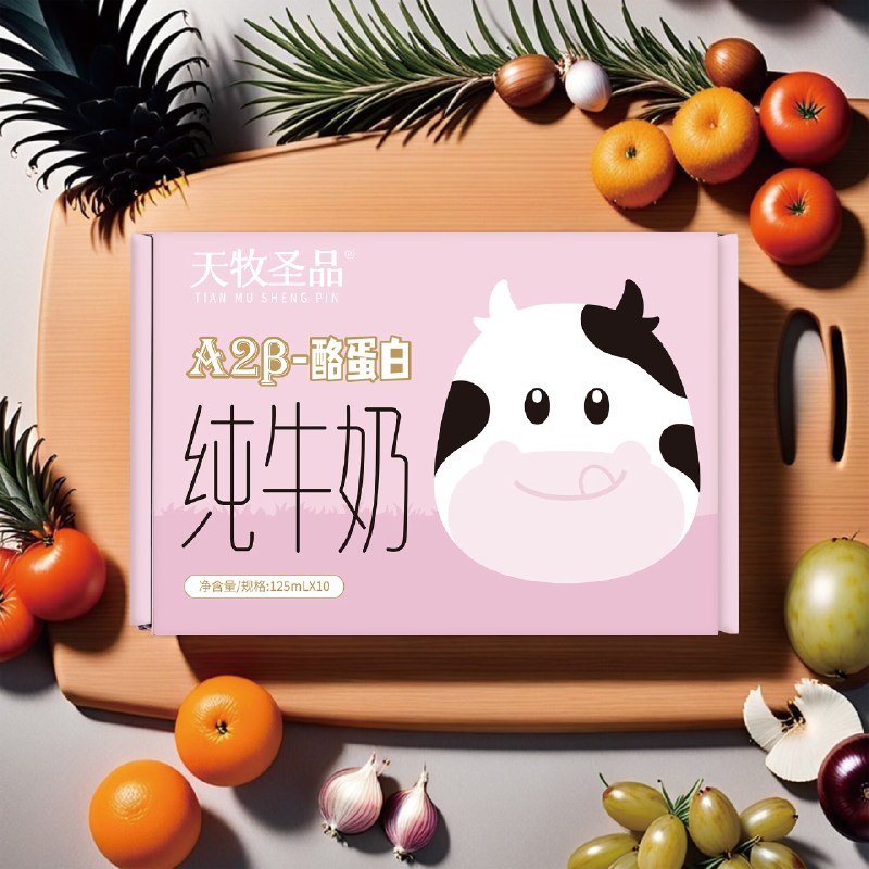 天牧圣品 3.8g乳蛋白纯牛奶【63.9元】得125ml*10瓶*3提